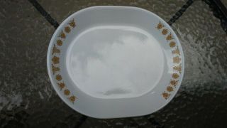 Vtg Corelle Butterfly Gold Serving Tray Platter Plate 12 " Dish Pyrex Corning