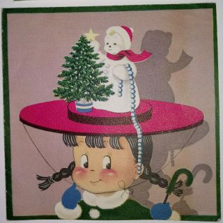 Susie - Q Snowman Decorates Tree Christmas - 1950 