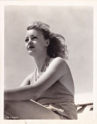 Virginia Grey Swimsuit Candid Vintage 1937 Mgm Rosalie Cheesecake Photo