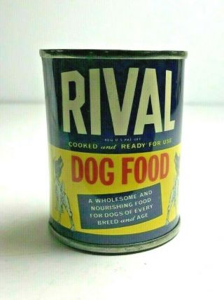 Vintage Rival Dog Food Promo Can Bank (a007)