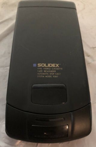 Vintage Solidex 958xt Vhs Video Cassette Automatic Rewinder Black