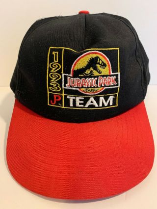 1993 Universal Studios Jurassic Park Team Jp Mcdonalds Snapback Hat - Vintage