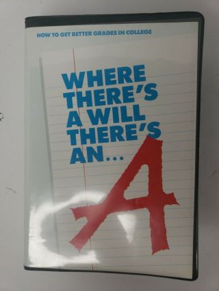 Vtg Where Theres A Will Theres An A - How To Get Better Grades In College - Vhs