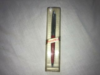Vtg Nos Papermate Pen Ball Point Double Heart Red Silver Paper Mate Ballpoint