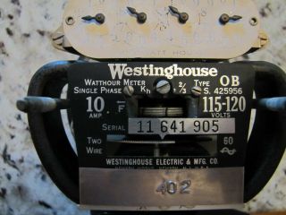 Vintage Westinghouse Watthour Meter Type OB Single Phase from 1930 3