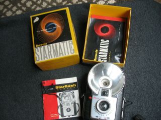 Vintage Kodak Brownie Starflash Camera W/instructions In Starmatic Box