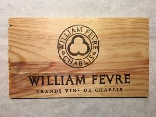 1 Rare Wine Wood Panel William Fevre Chablis Vintage Crate Box Side 7/19 393