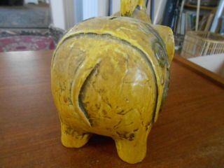 Vintage Piggy Bank Made in Japan Elephant Figurine,  Yellow (5 1/2 Inch Tall) 3