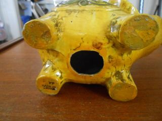 Vintage Piggy Bank Made in Japan Elephant Figurine,  Yellow (5 1/2 Inch Tall) 5