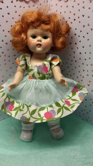 Sweet Vintage Vogue Ginny Doll Floral And Organdy Dress Only (no Doll) ❤