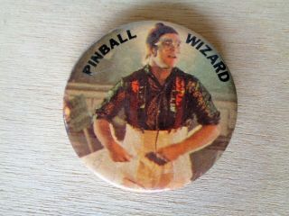 Pinball Wizard Elton John Button Pin Pinback Badge Vintage