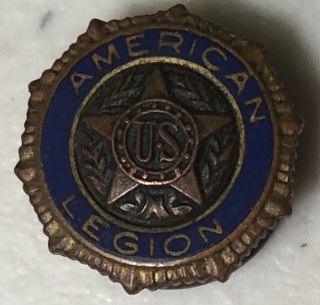 Vintage American Legion Membership Emblem Lapel Hat Pin Screwback Us Veterans
