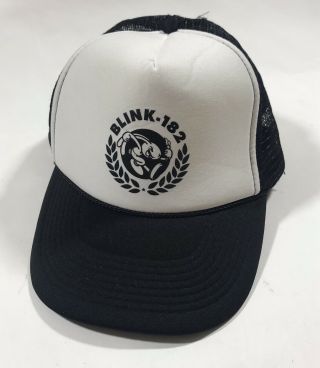 Vintage Blink 182 Trucker Hat Snapback Cap Mark Hoppus Travis Barker Tom Delonge