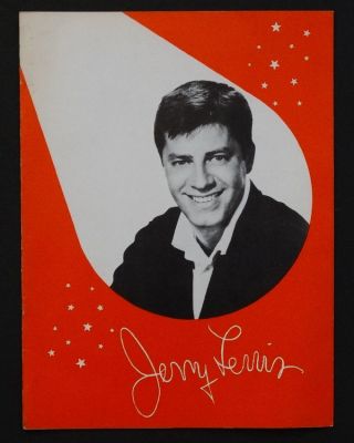 1960 Vintage Jerry Lewis Souvenir Program Concert Tour Book Comic Photo Album