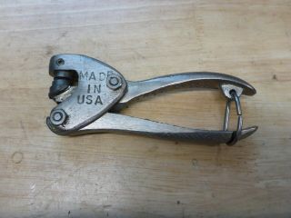 Vintage United Seal Co Hc7 Lead Hot Seal Press Tool Pliers Bomb And Us Dies
