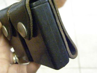 Vintage Police Revolver Double Ammo Belt Pouch Holster 3
