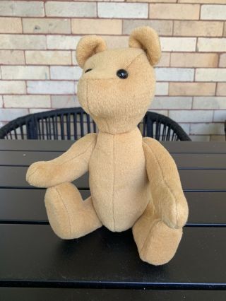 Vintage Jointed Light Tan Teddy Bear Plush Toy