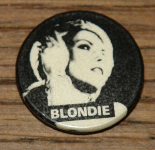 Blondie Debbie Harry Authentic Vintage Punk Button Pin Badge Circa 1978