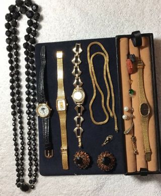 Costume Jewelry,  Vintage Germany Necklace,  Watches,  Earrings,  Ring