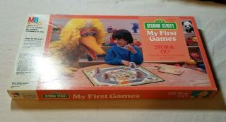 Sesame Street My First Games Stop And Go Stop & Go.  Vintage Board Game Big Bird