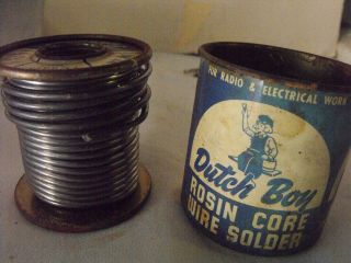 Vintage Dutch Boy Resin Core Solder 1 Lb.  For Radio And Electrical Work