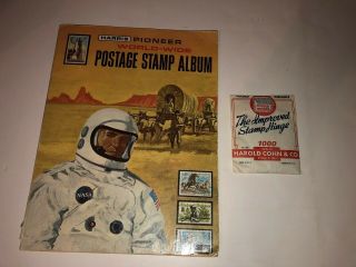 Vintage Postage Stamp Album And Hinges By Harris Pioneer International (empty)