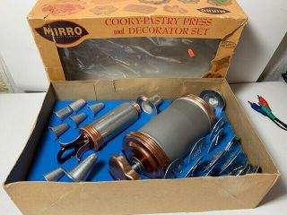 Vtg Mirro Cooky - Pastry Press And Decorator Set,  350 - M,  Cookie Press,  all there 4