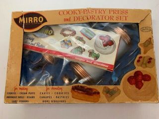 Vtg Mirro Cooky - Pastry Press And Decorator Set,  350 - M,  Cookie Press,  all there 5