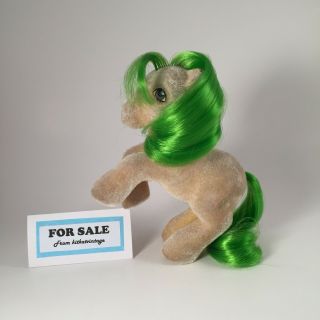 My Little Pony - Magic Star So Soft - Yellow Green Rearing Flocked - Vintage G1