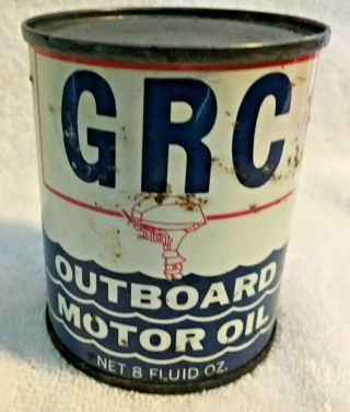 Vintage Grc Outboard Motor Oil Tin Can Boat Sign Gurley Refining Co Memphis Tn
