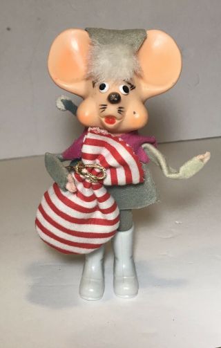 Large Mid Century Japan 7” Mouse Vintage 1950s 1960s Christmas Decor Rare