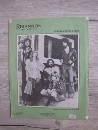 Fleetwood Mac Stevie Nicks Vintage Sheet Music Rhiannon Australia