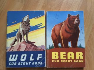 Vintage 1958 - 1959 Bear & Wolf Cub Scout Book,  Bsa