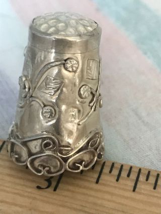 Vintage Sterling Silver B 6 10 Anchor Sewing Finger Thimble