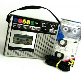 Vintage Ge General Electric Cassette Tape Player Recorder Model 3 - 5145b