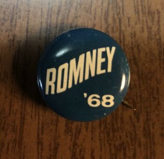 Vintage 1968 Campaign Pin Button Republican Primaries Presidential George Romney
