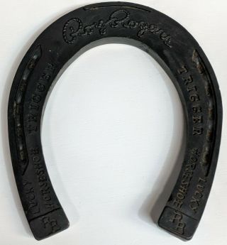 Vintage 1950’s Roy Rogers & Trigger Hard Rubber Lucky Horse Shoe