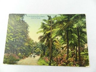 Vintage Postcard On The Road Piti To Agana Island Of Guam 1910