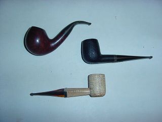 3 Vintage Pipes,  John Ayesbury,  Vintage Carey Magic Inch Patent No.  3267941 Plus