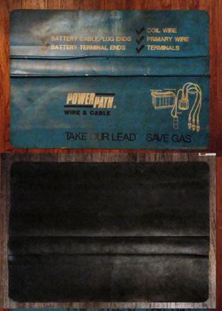 Vintage Automotive Advertising Fender Cover Power Path Wire & Cable 34.  5 X 24.  5