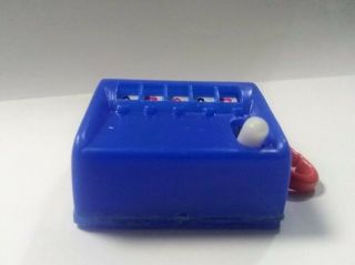 Nos Vintage 80s Mini Slot Machine Plastic Clip On Bell Charm Necklace Pick Color