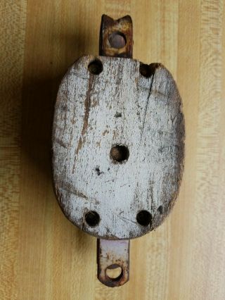 Vintage Pulley Single Anvil Maker American (Block and tackle) 3