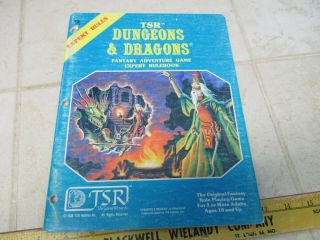 Vtg Tsr D&d Fantasy Adventure Game Expert Rules Rp 1981 Dungeons Dragons Book 2
