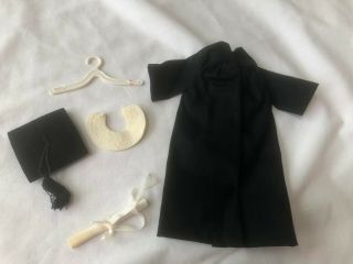 Vtg Barbie Doll 945 Graduation Outfit Gown Diploma Cap Collar