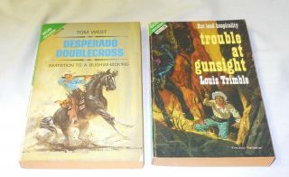 2 Ace Double Vintage Western Paperbacks - Four Westerns For One Price