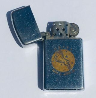 Vintage Small Zippo Lighter Aries Zodiac Sign - Flip Top Silver Color 5