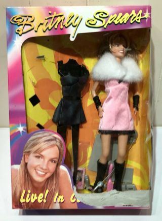 Britney Spears Live In Concert Doll With Mink Stole & Leather Play Along 1999