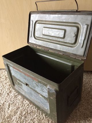 Vintage Military Ammo Box Cal.  50 M2 - Us Army Old Rusty Box