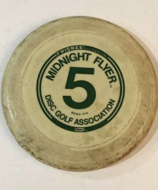Vintage Cracked Frisbee 5 Midnight Flyer 1979