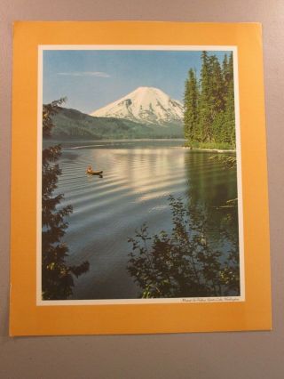 Mount St.  Helens Spirit Lake Washington - Vintage Standard Oil Co.  Print 11x14